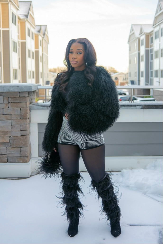 Shining rhinestone mini shorts