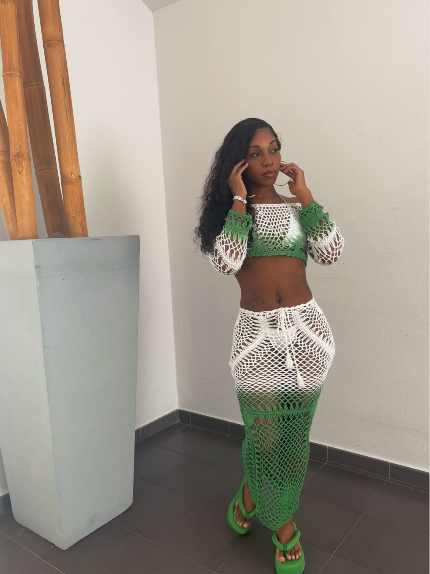 Lily crochet skirt set