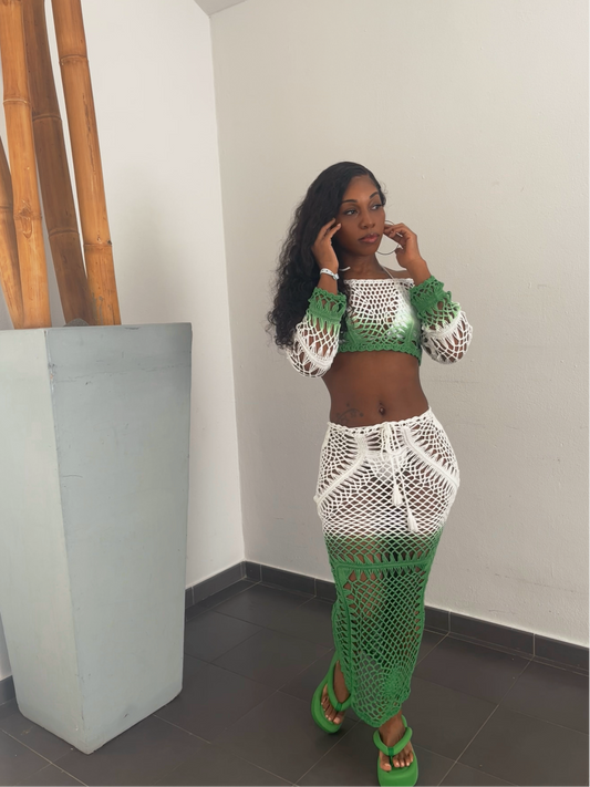 Lily crochet skirt set