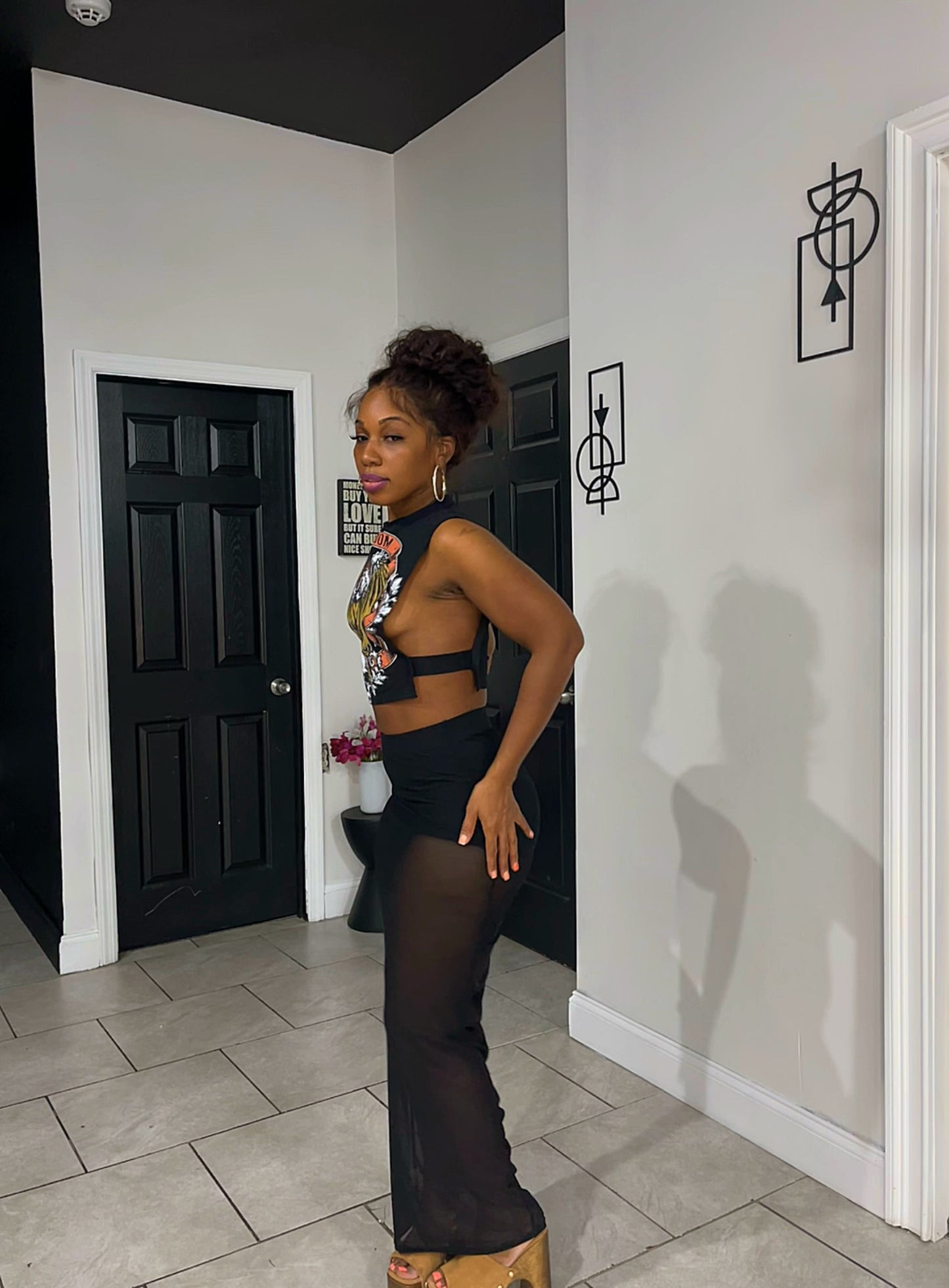 Freedom cut out crop top