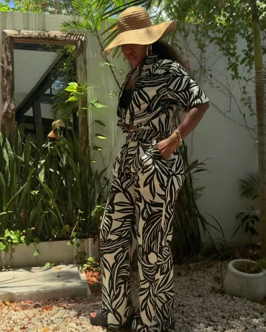 Cenote two piece floral set