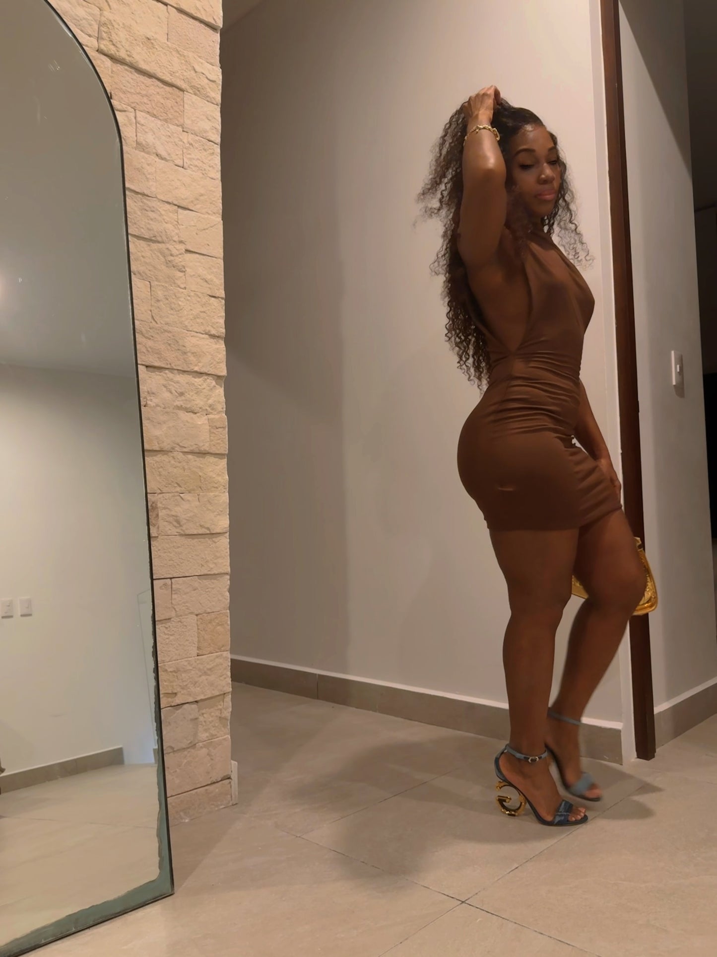 Sienna open side mini dress